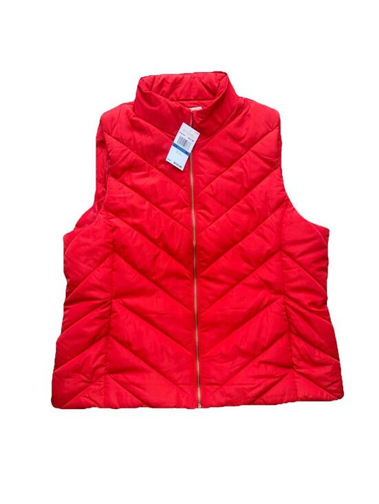 Michael Kors Jackets & Blazers - NWT Michael Kors Women’s Vest Size XL Red Full Zip Jacket MSRP $125